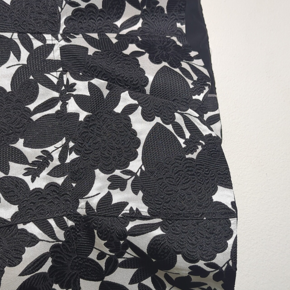 White House Black Market Womens Jacket Floral Brocade Zip Classic Quiet Luxury 6 - Picture 13 of 16